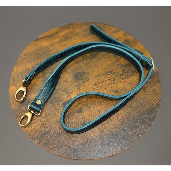 Portland Leather Almost Perfect Mini Crossbody Tote Blue Green - Picture 11 of 11